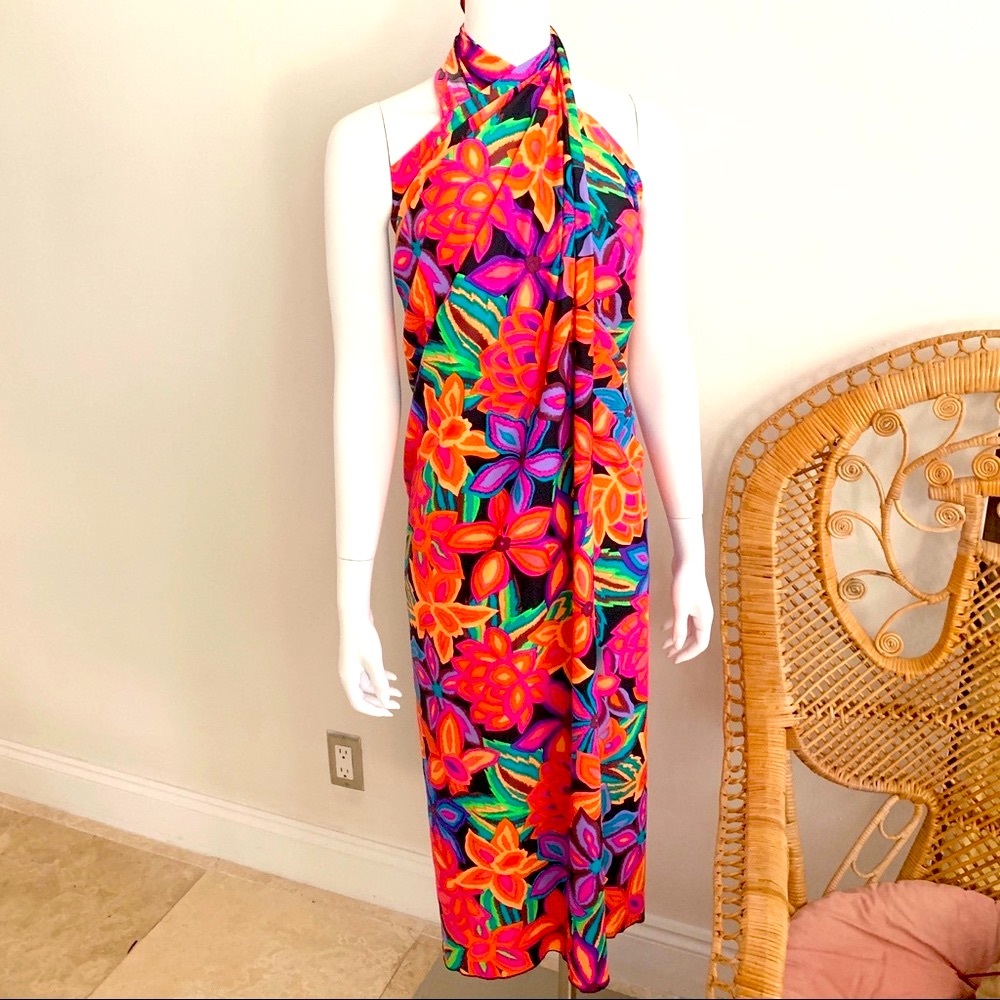 Vintage 1970s DeWeese California Paréo Sarong | 56”x56” | Made in USA